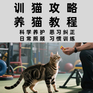 训猫入门培训教学视频课程驯猫教程家庭养猫指南攻略大全注意事项-筠熙虚拟仓