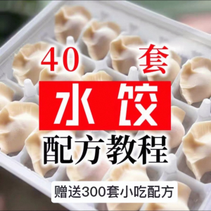 【0.01秒发】40套水饺技术配方 特制技术视频教程-筠熙虚拟仓
