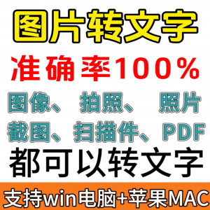 图像图片照片拍照扫描件格式转文字采集转换word转成ppt提取excel-筠熙虚拟仓