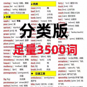 7天背完3500词初中单词中英文分类可以快速记忆英语学霸词根词缀-筠熙虚拟仓