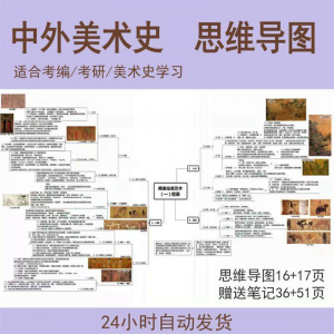 外国美术史思维导图中国美术史思维导图美术作品艺术设计考编考研-筠熙虚拟仓