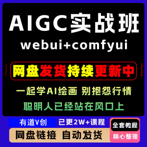 2026 AIGC高级实战班webui+comfyui-起学A1绘画教学视频课程全套-筠熙虚拟仓