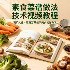 素食菜谱制作技术视频教程家庭营养健康美食教学设计素材-筠熙虚拟仓