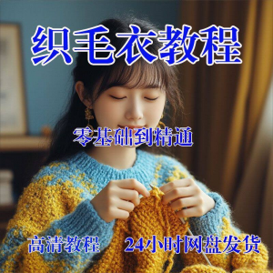 手工织毛衣视频零基础传统棒针钩针毛线编织婴儿童全套-筠熙虚拟仓