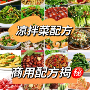 摆地摊街边特色自选拌凉菜小菜制作小吃技术配方教程培训视频教学-筠熙虚拟仓