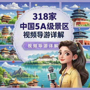 全国旅游景点讲解318家5A景区视频攻略导游航拍游览风景名胜大全-筠熙虚拟仓