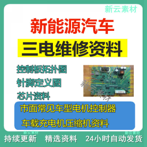 新能源汽车维修资料拓扑原理针脚图芯片三电控制器充电机压缩机-筠熙虚拟仓